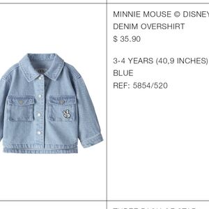 Zara Kids Disney Denim Shacket